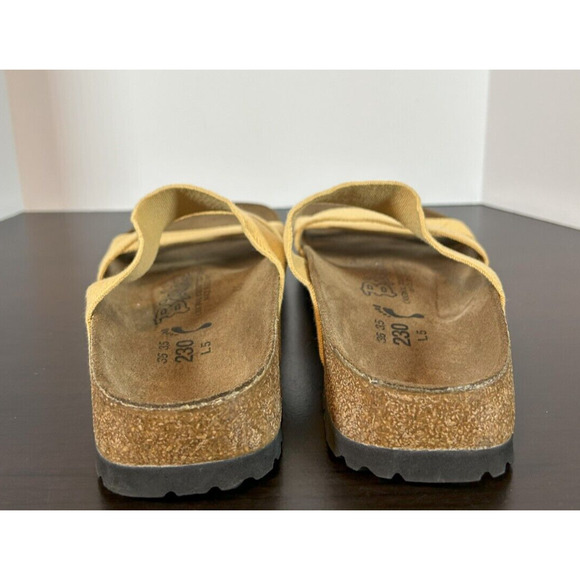 Birkenstock Birki's (Women's US 5) Euro 36 Yellow Triple Stretchy Straps - Picture 3 of 5